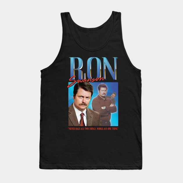 Ron Swanson Homage Tank Top by GraphicTeeShop